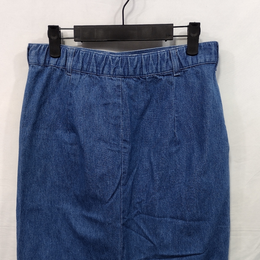 Vintage Denim Maxi Skirt Women's 8 Blue Retro 90s Y2K - Picture 5 of 7
